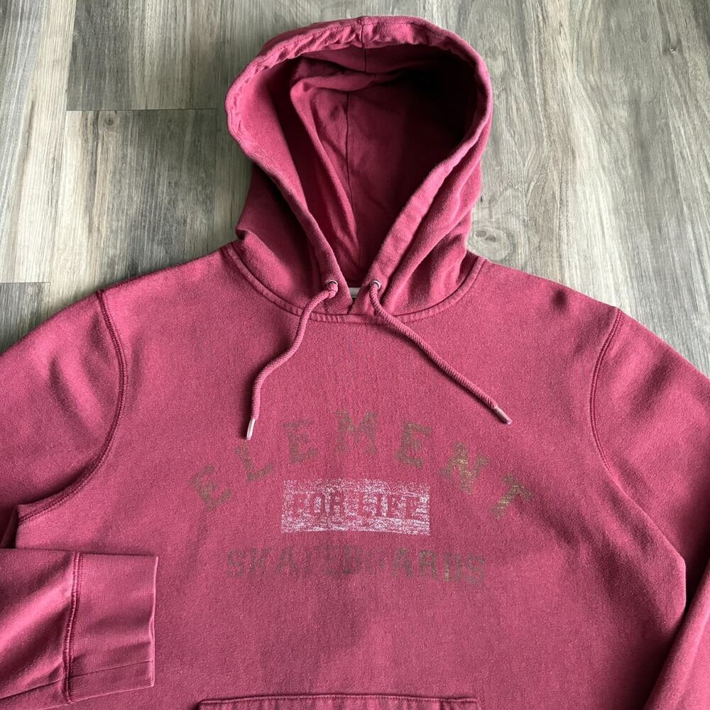 Vintage Element Skateboards Hoodie Size M Y2K Grunge Skater Punk Faded